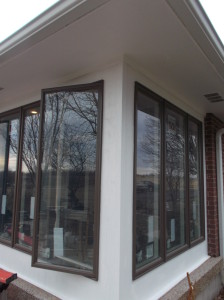 Anderson Dark Bronze wood-clad casement window